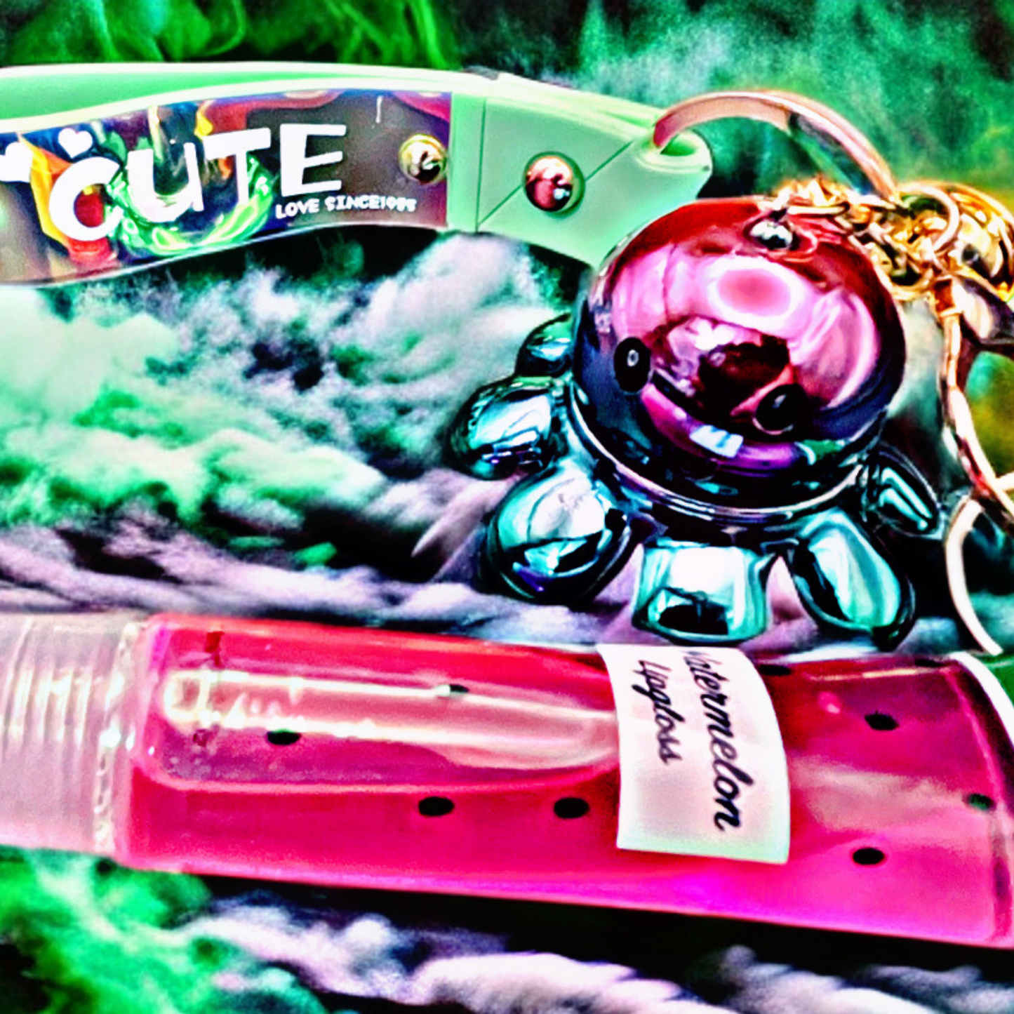 Octopus Kawaii Lip Gloss Keychain