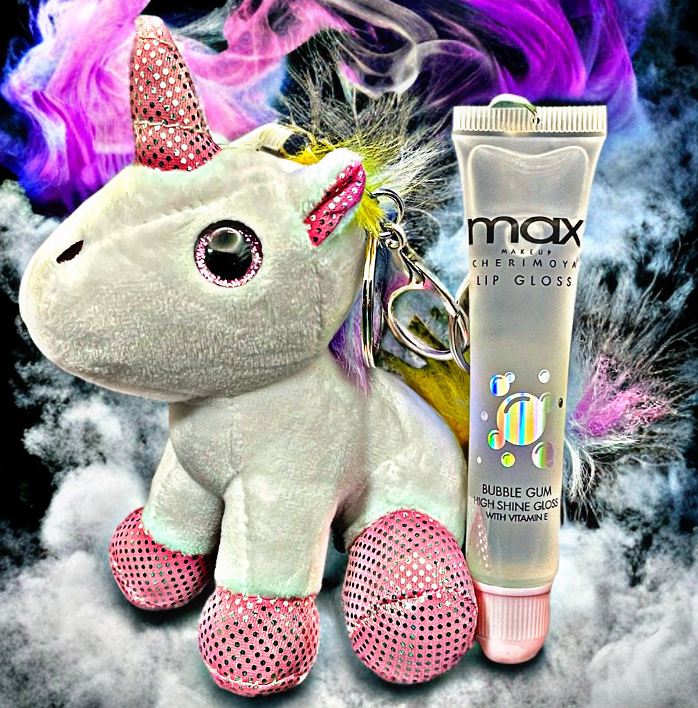 Unicorn Kawaii Lip Gloss Keychain