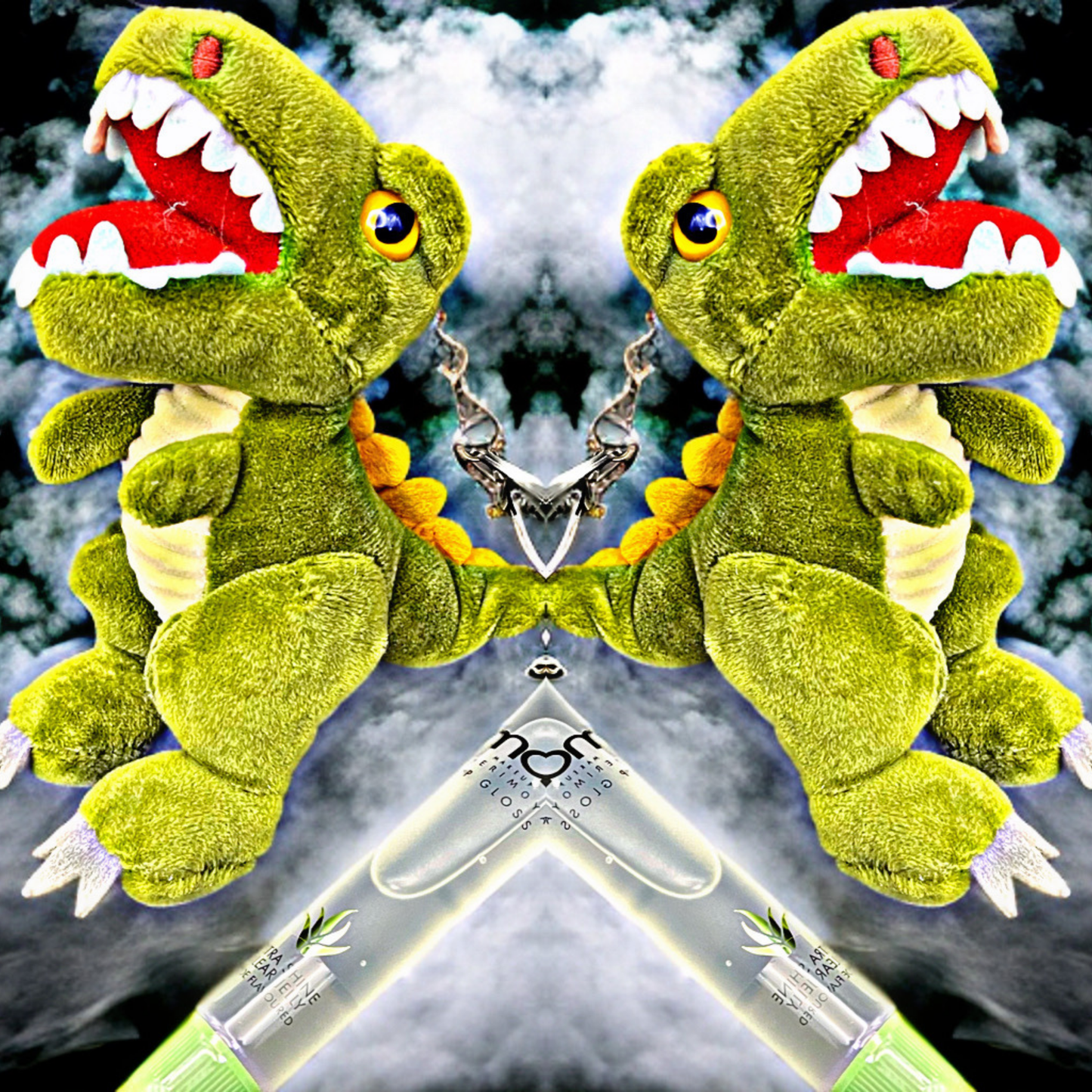 Dino Kawaii Lip gloss Keychain